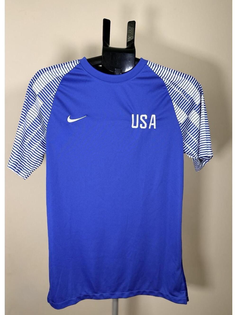 Nike Team USA Track & Field Jersey 2016 Rio Olympics Blue Striped Men's  Size M